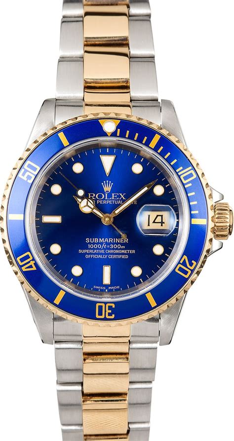 rolex submariner blue gold steel|More.